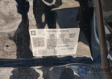 2020 Cadillac Escalade Esv 2Wd Luxury z USA, uszkodzony, nr VIN 1GYS3HKJ2LR184890